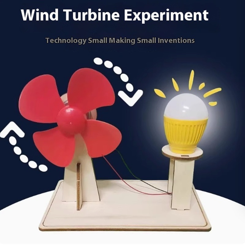 Science Diy Model - DIY Wooden Wind Turbine Model Children's