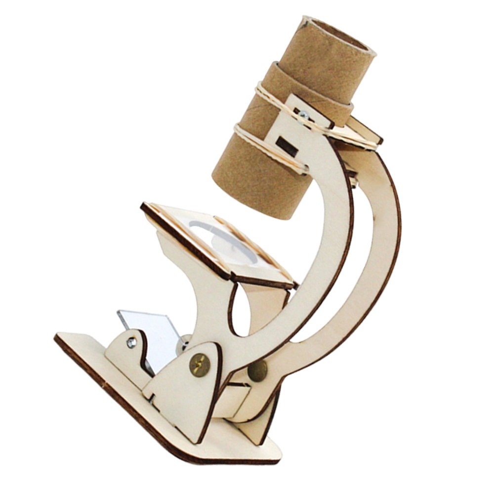 Science Kit - Wooden Microscope Stem Education Kit DIY