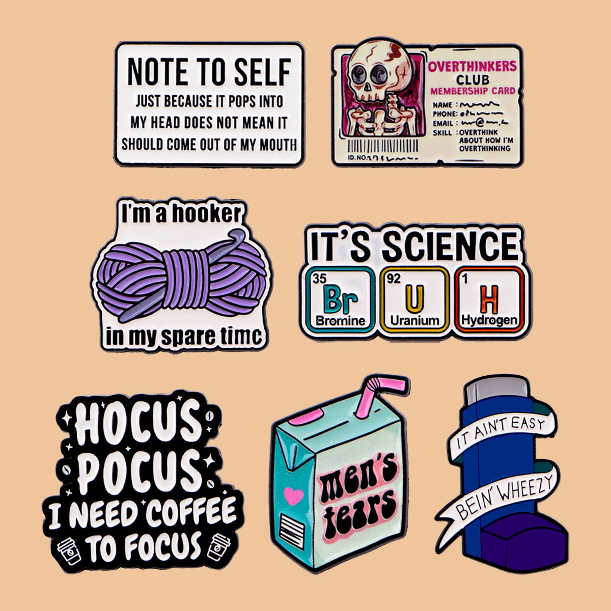 Funny Cartoon Quotes Enamel Pi – обзор и цена Science Bob