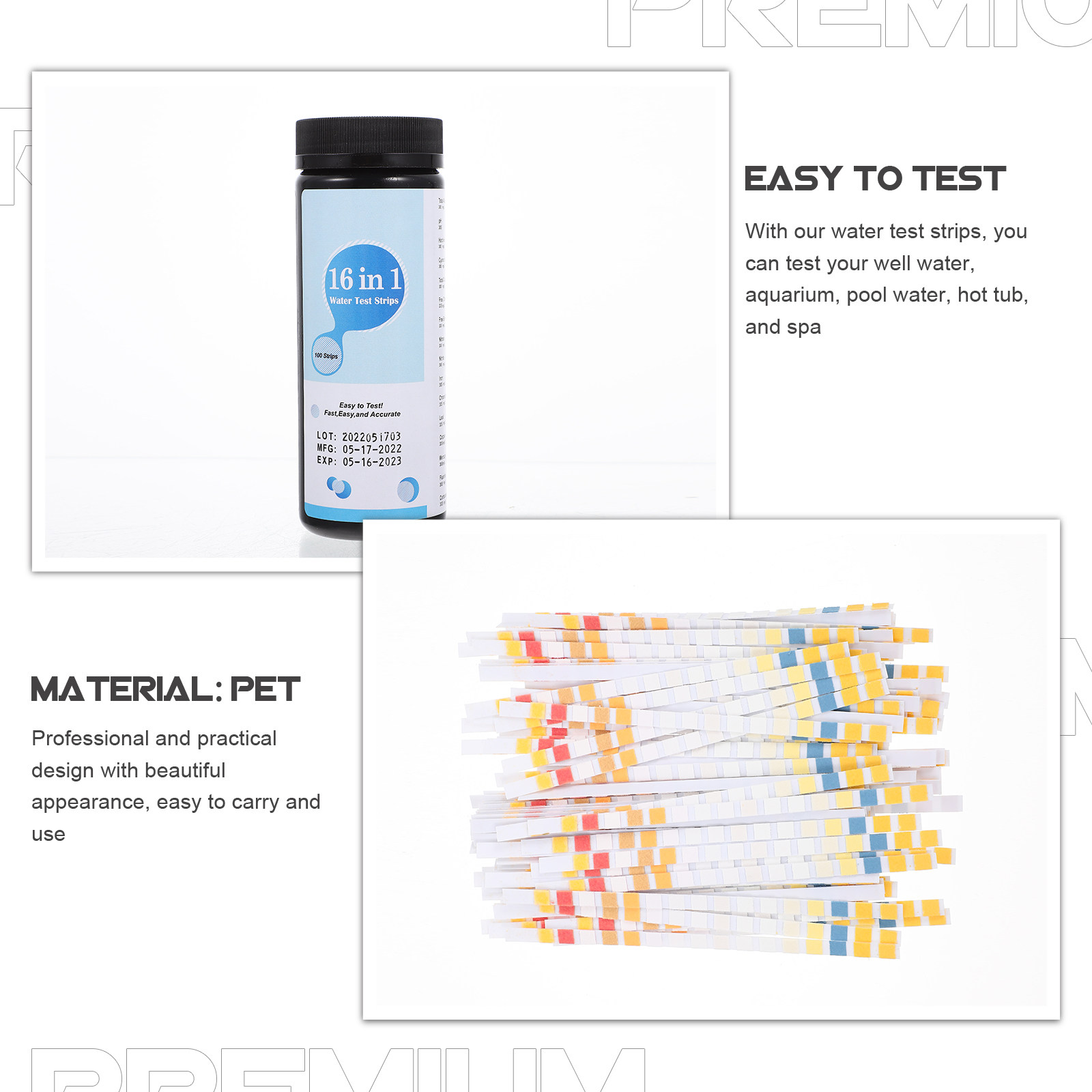 100Pcs Water Test Strips Pool  – обзор и цена Water Testing Kit