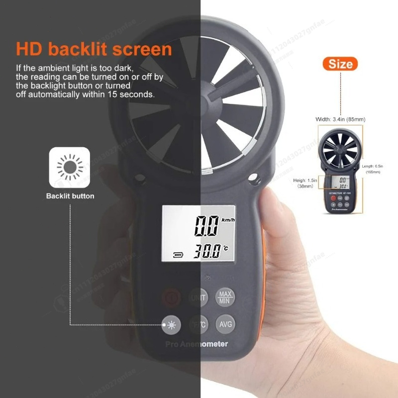 BT-100 Digital Anemometer Hand – обзор и цена Anemometer Wind Speed