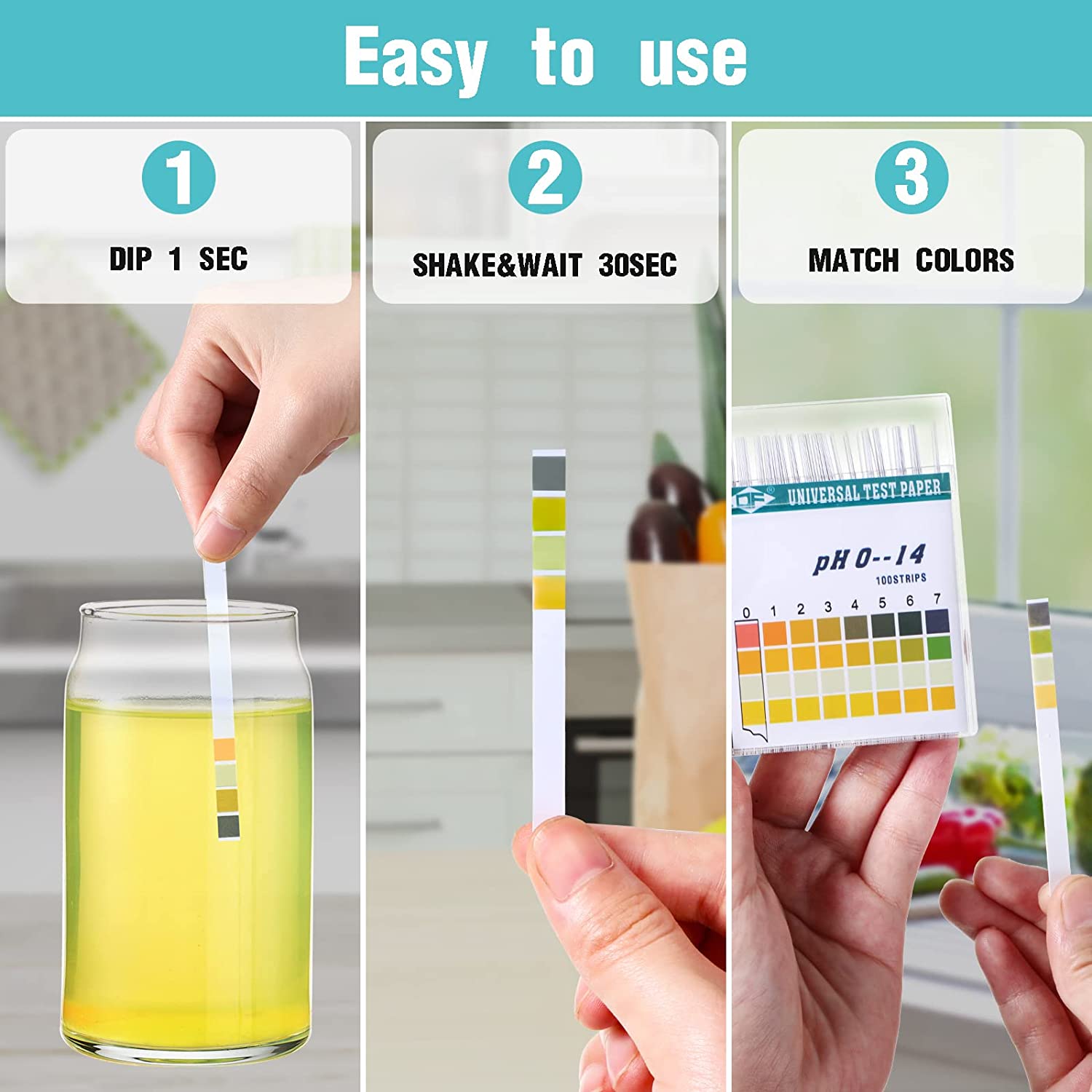 100 Strips 0-14 PH Alkaline Ac – обзор и цена Water Testing Kit