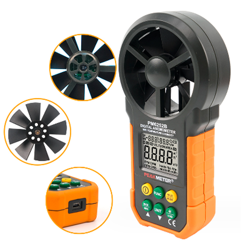 PEAKMETER PM6252A/PM6252B Digi – обзор и цена Anemometer Wind Speed