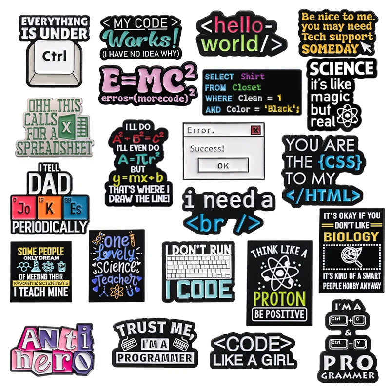Program Code Sets Enamel Pins  – обзор и цена Science Bob