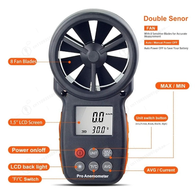 BT-100 Digital Anemometer Hand – обзор и цена Anemometer Wind Speed
