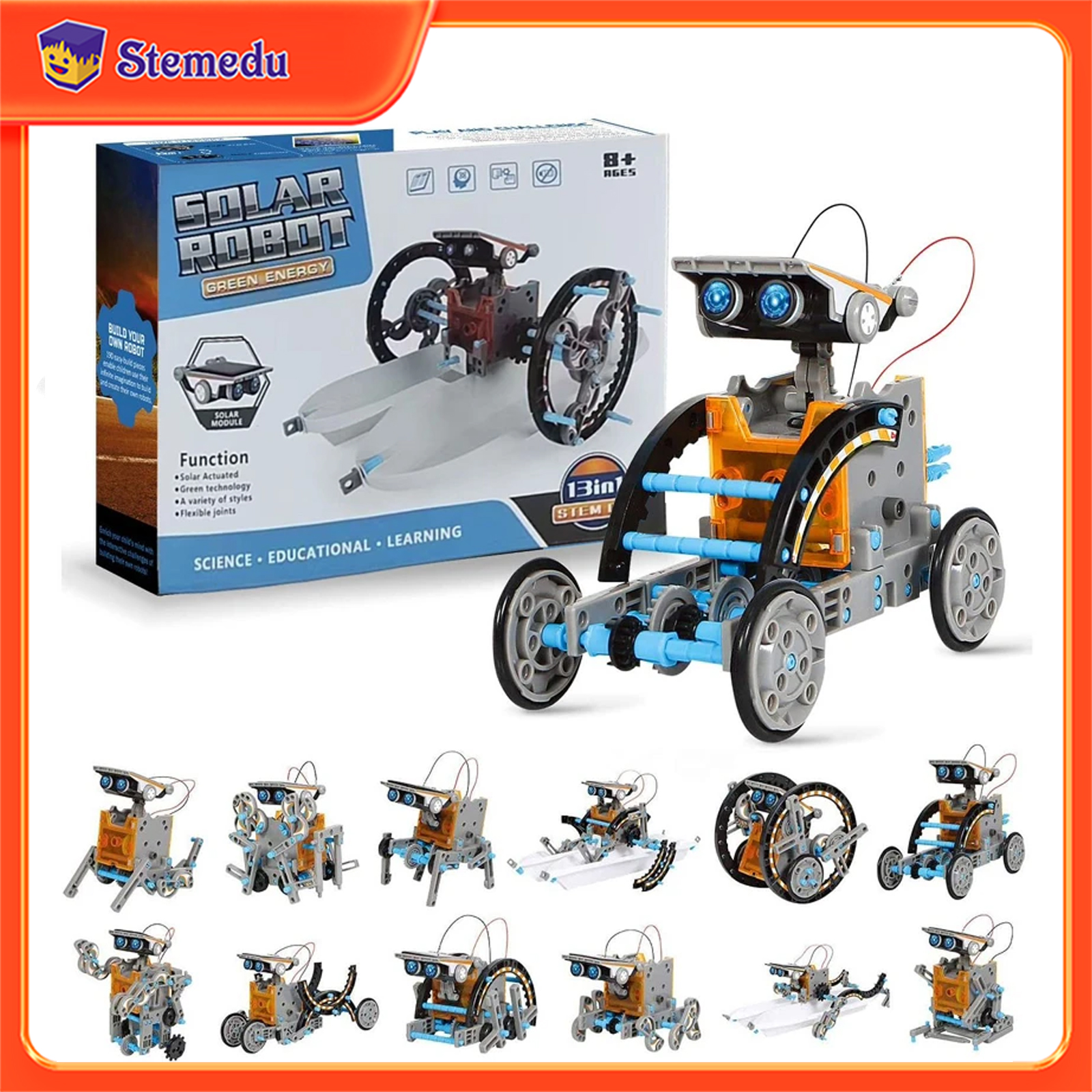 13 in 1 Solar Powered Robot Sc – обзор и цена Science Robotics