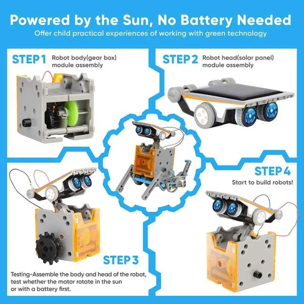 13 in 1 Solar Powered Robot Sc – обзор и цена Science Robotics